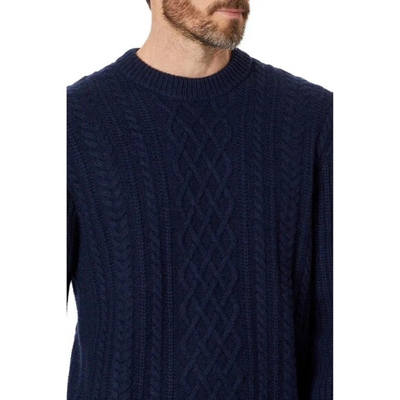 Madewell Men’s Wool Cabled Crewneck Sweater New Size L Large - Picture 6 of 9